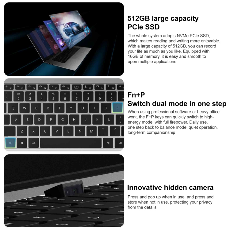 HUAWEI MateBook D 15 2022 Laptop, 15.6 inch, 16GB+512GB, Windows 11 Home Chinese Version, Intel Core i5-1155G7 Quad Core, Support Wi-Fi 6 / Bluetooth / HDMI, US Plug (Silver) - B3