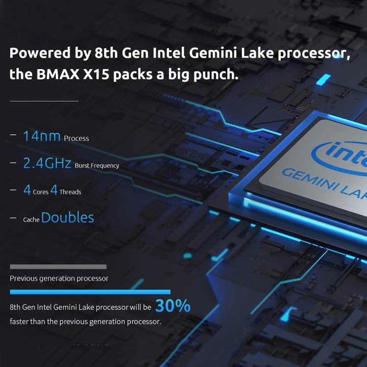 BMAX MAXBook X15, 15.6 inch, 8GB+256GB, Windows 10 Pro, Intel Gemini Lake N4100 Quad Core, Support WiFi / Bluetooth / TF Card, US & EU Plug(Space Grey) - 3