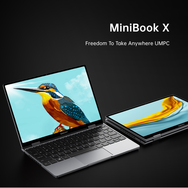 CHUWI MiniBook X Yoga Laptop, 10.8 inch, 12GB+512GB, Windows 10, Intel Celeron  N5100 Quad Core 1.1GHz-1.8GHz, Support WiFi 6 / Bluetooth / TF Card, EU Plug(Dark Gray) - 3