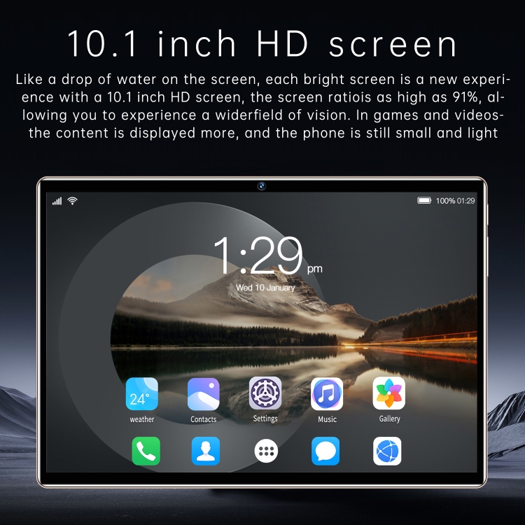 Acheter 10,1 pouces Android 9.0 tablette téléphone portable carte SIM 4G 3G  Android tablette Octa Core tablette ordinateur onglet