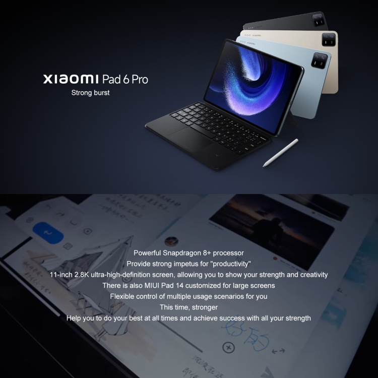 Xiaomi Pad 6 PRO Tablet Snapdragon 8+ Gen 1 11'' 144Hz 2.8K 8600mAh Global  ROM