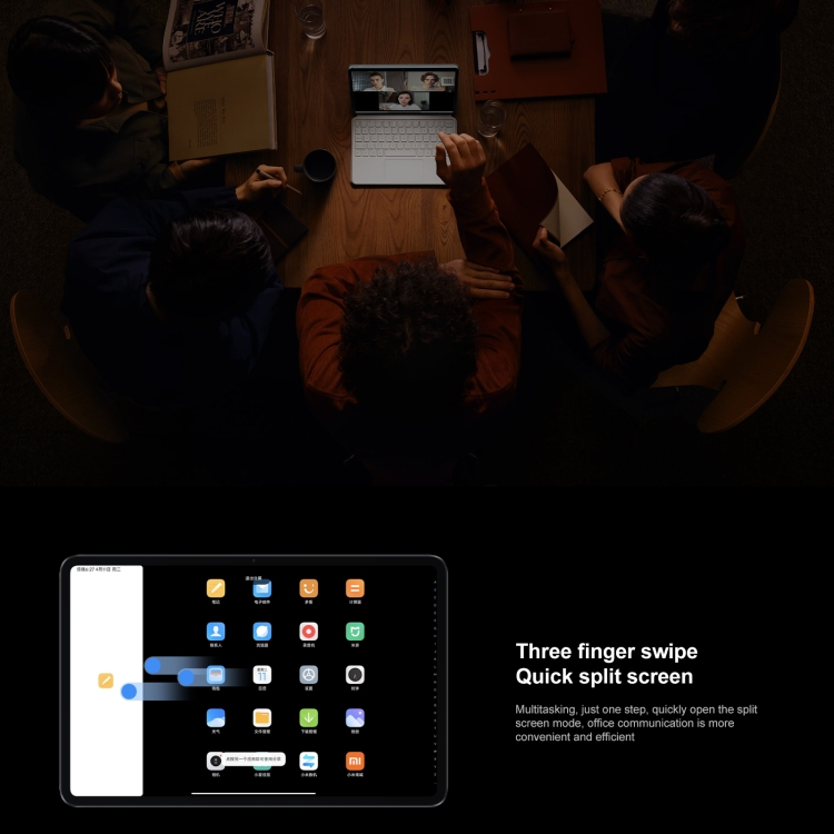 Xiaomi Pad 6, 11,0 pouces, 6 Go + 128 Go, MIUI 14 Qualcomm Snapdragon 870 7 nm Octa Core jusqu'à 3,2 GHz, batterie 8840 mAh, prise en charge BT, WiFi (bleu) - B13
