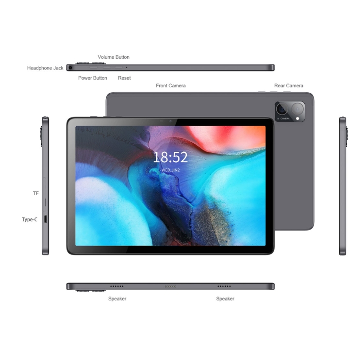 Tablette Windows 10 pouces, Windows 10 Ultra Slim Tablet PC-4 Go de RAM,  stockage 64 Go, caméras USB 3.0, 5MP et 2MP, écran HD 1280x800 IPS