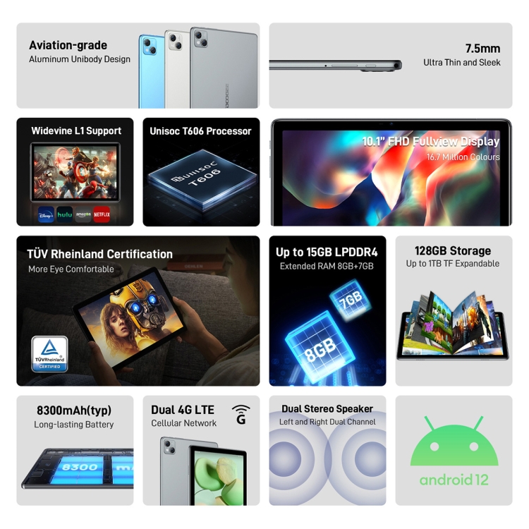 Magazzino HK] Tablet PC DOOGEE T30 Pro, 11 pollici, 8GB+256GB