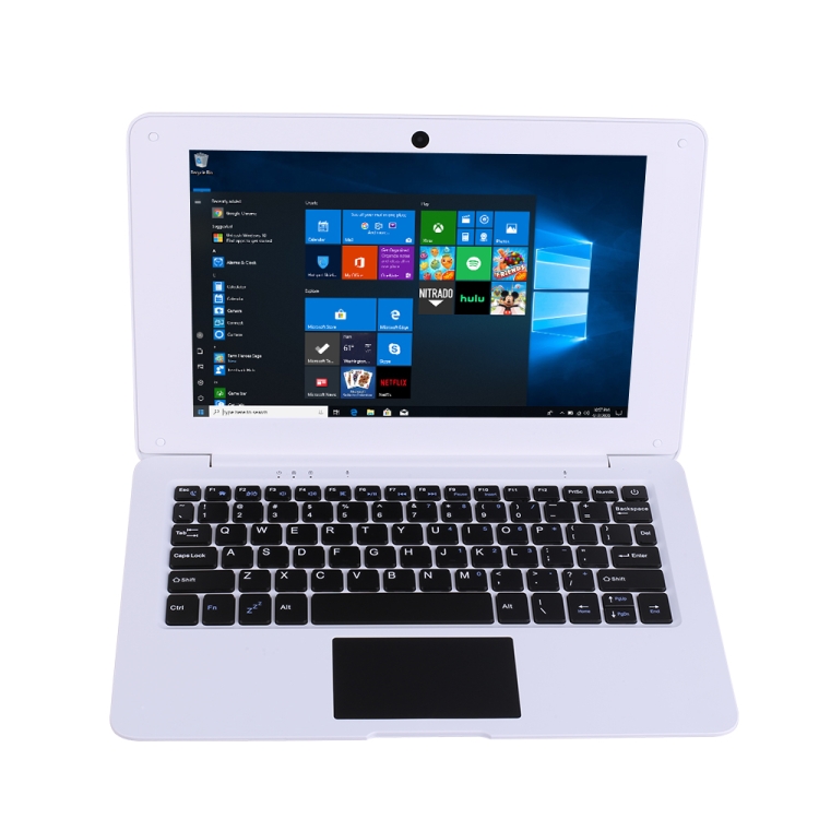 PC-A133 10.1 inch Laptop, 2GB+64GB, Android 12.0 OS, Allwinner A133 Quad Core CPU, Support TF Card & Bluetooth & WiFi, EU Plug(White) - 1