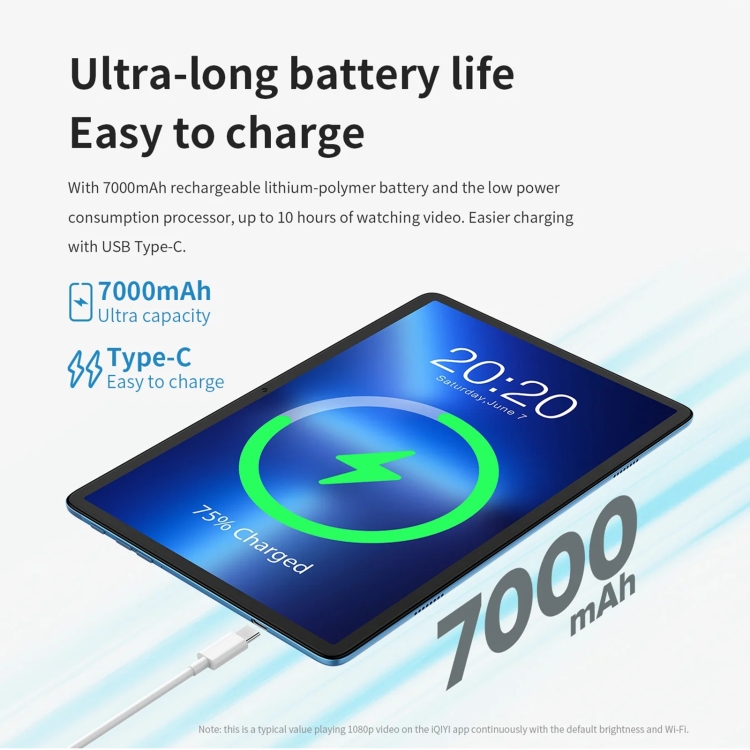 Teclast M40 Plus Tablet PC, 10.1 inch, 8GB+128GB
