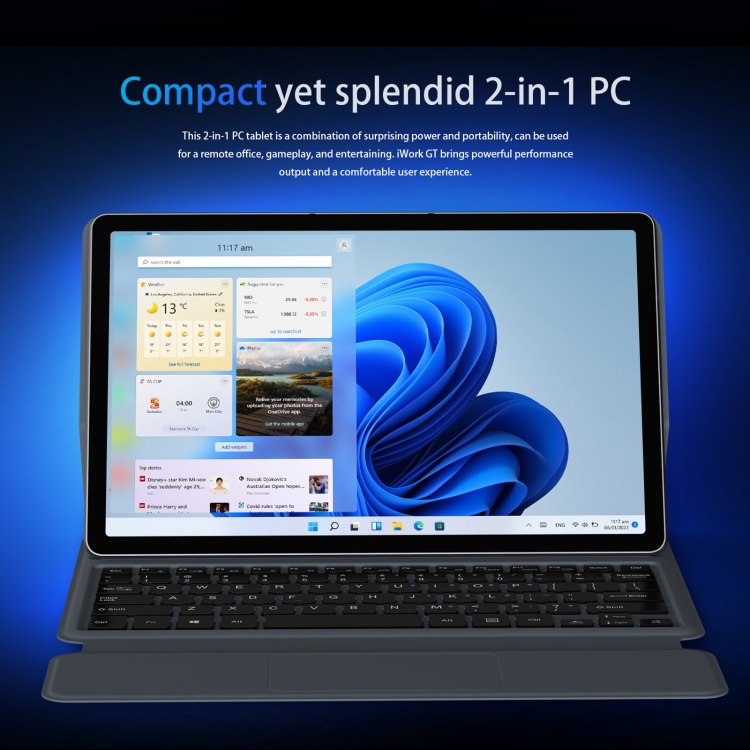 ALLDOCUBE 2 en 1 Tablette PC, Tablette avec Clavier Windows11