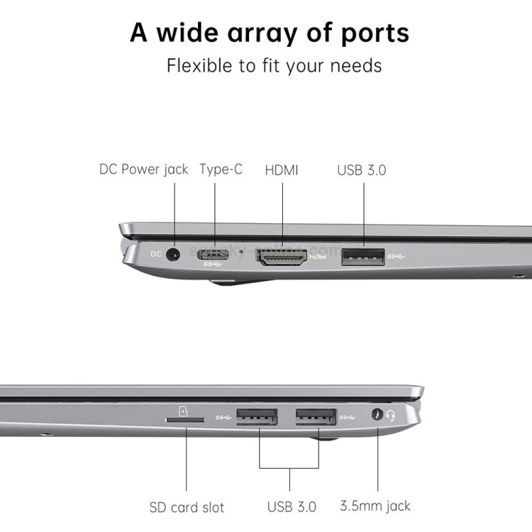 ALLDOCUBE i7Book Laptop, 14 inch, 8GB+256GB, Windows 10 intel Core i7-6660U Dual Core 2.4GHz, Support TF Card & Bluetooth & Dual Band WiFi(Silver) - 15