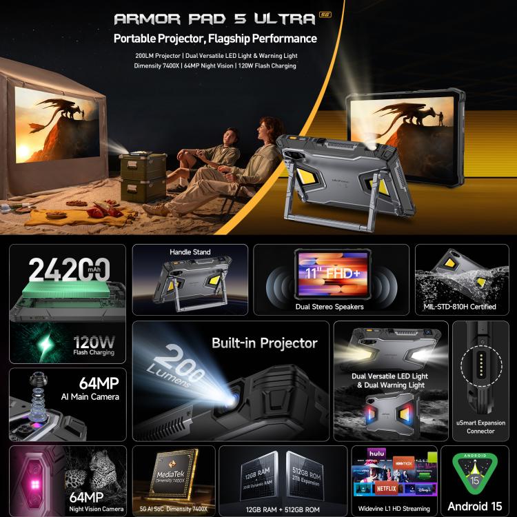 [HK Warehouse] Ulefone Armor Pad 5 Ultra Rugged Tablet PC with ...