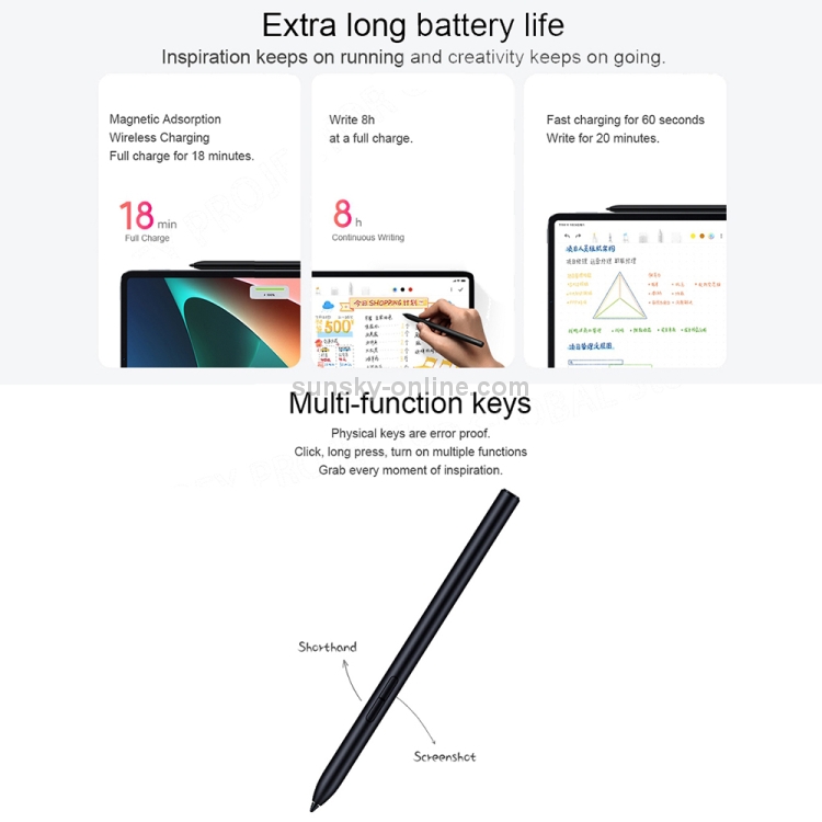 Xiaomi Stylus Pen For Xiaomi Mi Pad 5 18min Fully Charged 240Hz Draw  Writing Screenshot 152mm