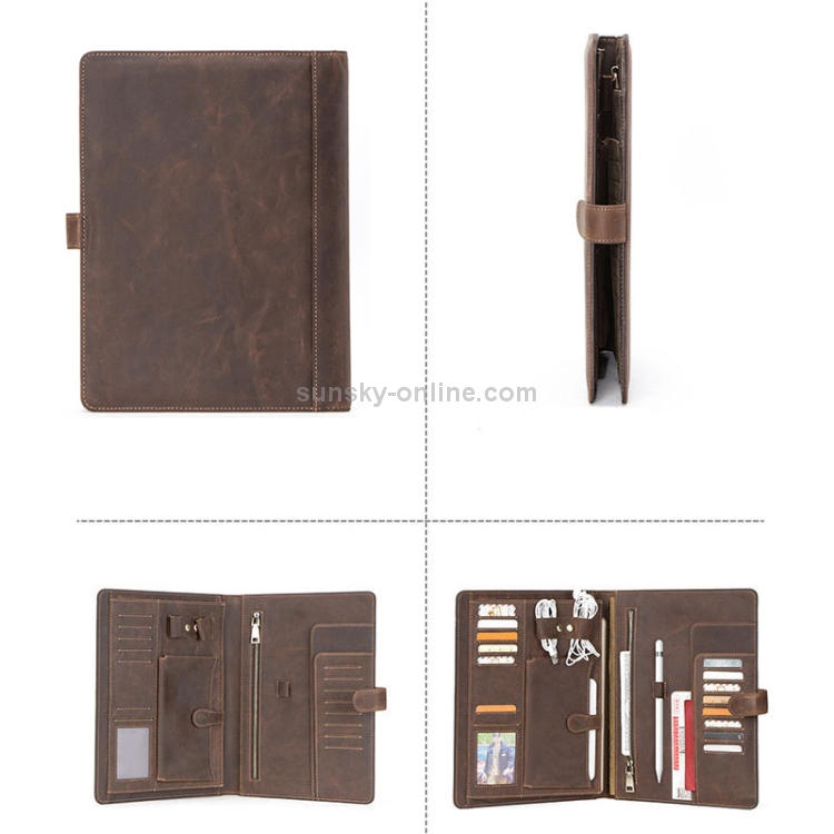 CF2012 For iPad Pro 11 / 10.5 inch Retro Crazy Horse Texture Buckle Multifunctional Tablet PC Protective Leather Case with Photo Holder & Mobile Phone / Notebook / Coin Pockets & Card Slots & Pen Slot CF2012 For iPad Pro 11 / 10.5 inch Retro Crazy Horse Texture Buckle Multifunctional Tablet PC Protective Leather Case with Photo Holder & Mobile Phone / Notebook / Coin Pockets & Card Slots & Pen Slot