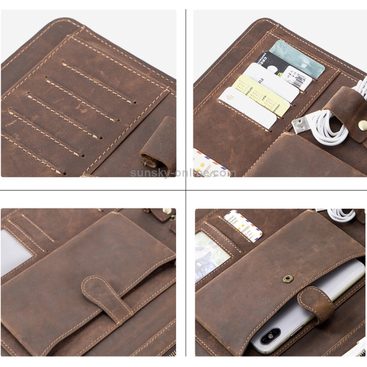 CF2012 For iPad Pro 11 / 10.5 inch Retro Crazy Horse Texture Buckle Multifunctional Tablet PC Protective Leather Case with Photo Holder & Mobile Phone / Notebook / Coin Pockets & Card Slots & Pen Slot CF2012 For iPad Pro 11 / 10.5 inch Retro Crazy Horse Texture Buckle Multifunctional Tablet PC Protective Leather Case with Photo Holder & Mobile Phone / Notebook / Coin Pockets & Card Slots & Pen Slot