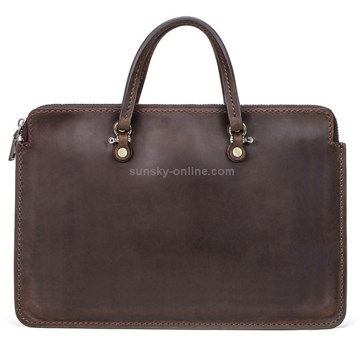 CF3003 For Macbook Pro 13.3 / 13 inch Retro Crazy Horse Texture Zipper Multifunctional Laptop Handbag (Coffee) CF3003 For Macbook Pro 13.3 / 13 inch Retro Crazy Horse Texture Zipper Multifunctional Laptop Handbag (Coffee)