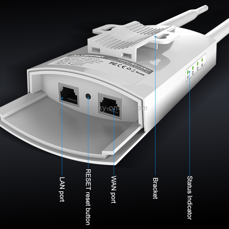 Vente en gros COMFAST CF-WR301S V3 300Mbps Répéteur Routeur Wifi