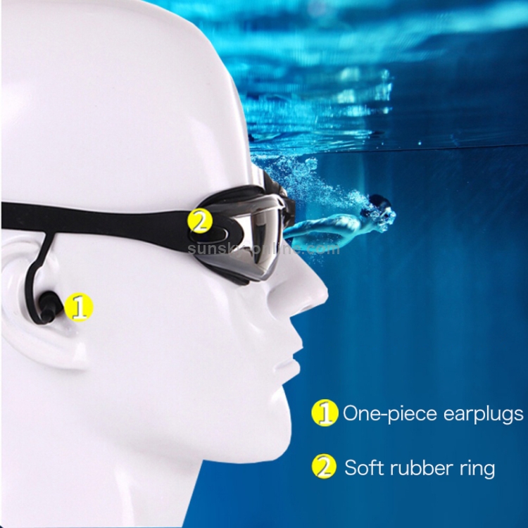 Lunettes de natation Ensemble de bonnet de bain, Hd Anti-buée 100