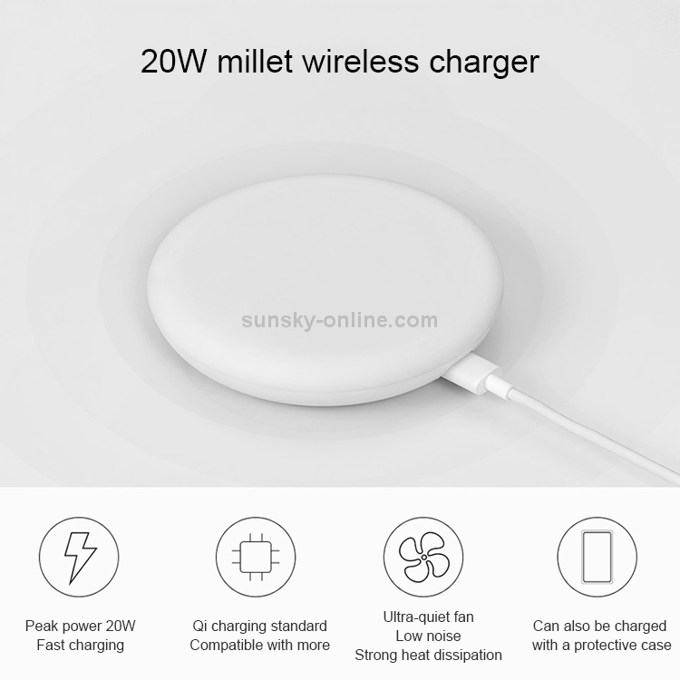 Original Xiaomi 20W Max Quick Charge Qi Standard Wireless Charger Original Xiaomi 20W Max Quick Charge Qi Standard Wireless Charger