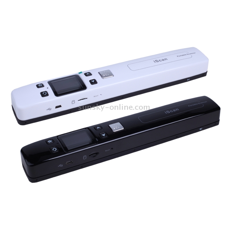 Escáner de mano portátil de documentos móviles de doble rodillo iScan02 con pantalla LED, compatible con 1050DPI / 600DPI / 300DPI / PDF / JPG / TF (negro) - B1
