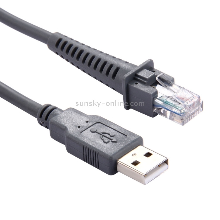 Whizzotech USB A male to RJ45 Cable 7ft 2M for Symbol Barcode Scanner LS4278 LS2208 2208AP LS9208 1 