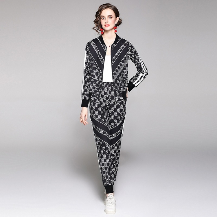 Ladies Slim Breathable Printing Suit (XL) - 2