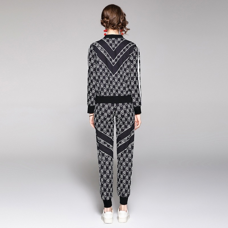 Ladies Slim Breathable Printing Suit (XL) - 3