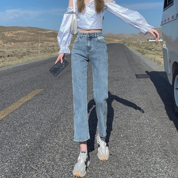 Spring Summer Loose Straight Leg Jeans 