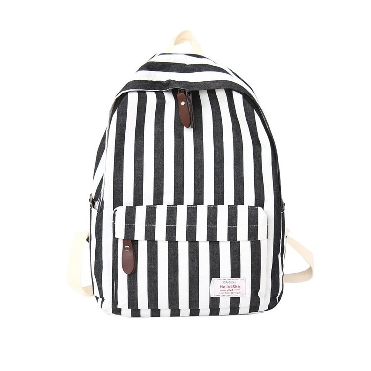 vertical striped backpack