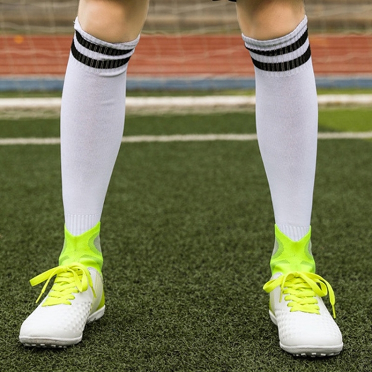Zapatos de fútbol de caña alta ligeros y transpirables para adultos y niños  (Color: Blanco Talla: 42)