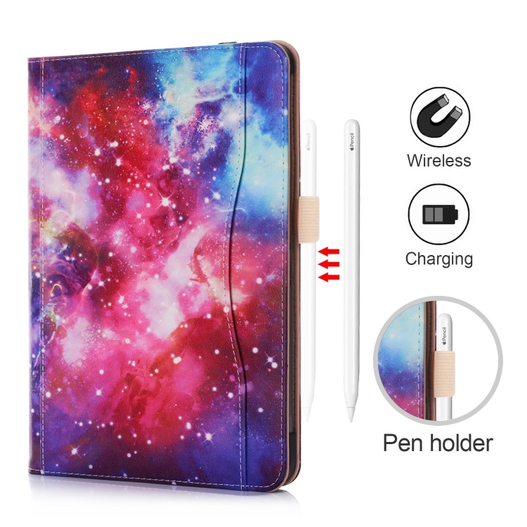 Galaxy Pattern Colored Painted Horizontal Flip PU Leather Case for iPad Pro 11 inch, with Holder & Sleep / Wake-up Function Galaxy Pattern Colored Painted Horizontal Flip PU Leather Case for iPad Pro 11 inch, with Holder & Sleep / Wake-up Function