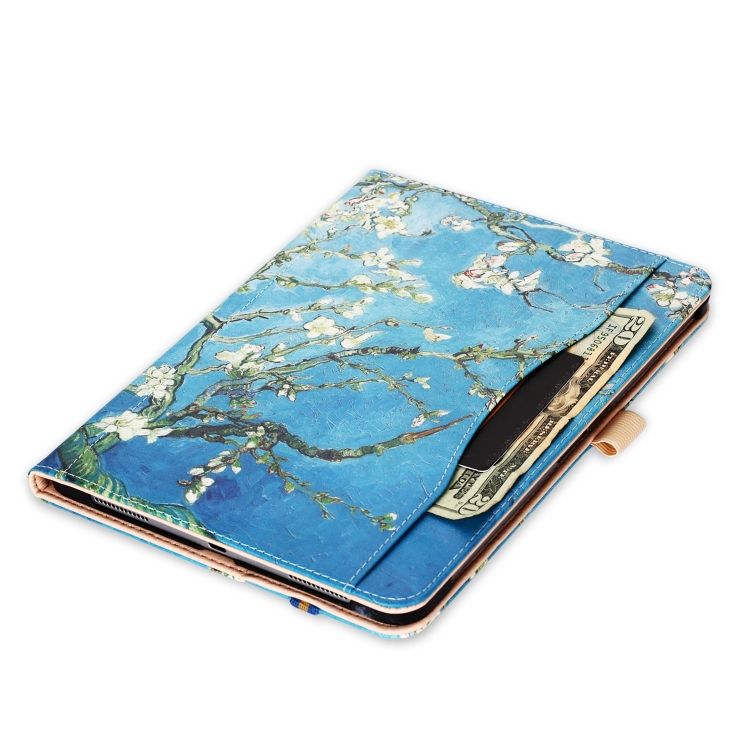 Apricot Flower Pattern Colored Painted Horizontal Flip PU Leather Case for iPad Pro 11 inch, with Holder & Sleep / Wake-up Function Apricot Flower Pattern Colored Painted Horizontal Flip PU Leather Case for iPad Pro 11 inch, with Holder & Sleep / Wake-up Function