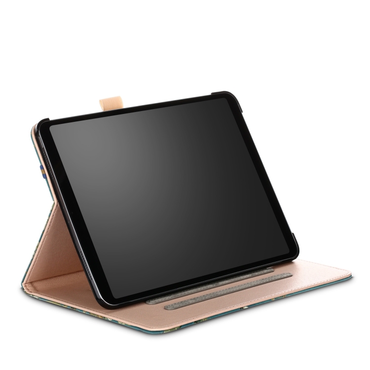 Apricot Flower Pattern Colored Painted Horizontal Flip PU Leather Case for iPad Pro 11 inch, with Holder & Sleep / Wake-up Function Apricot Flower Pattern Colored Painted Horizontal Flip PU Leather Case for iPad Pro 11 inch, with Holder & Sleep / Wake-up Function