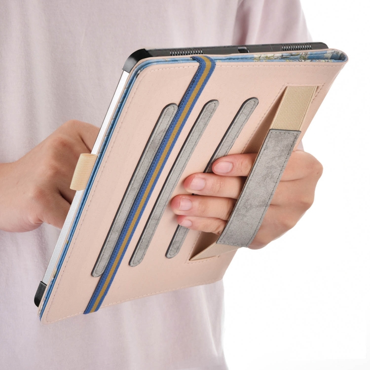 Apricot Flower Pattern Colored Painted Horizontal Flip PU Leather Case for iPad Pro 11 inch, with Holder & Sleep / Wake-up Function Apricot Flower Pattern Colored Painted Horizontal Flip PU Leather Case for iPad Pro 11 inch, with Holder & Sleep / Wake-up Function