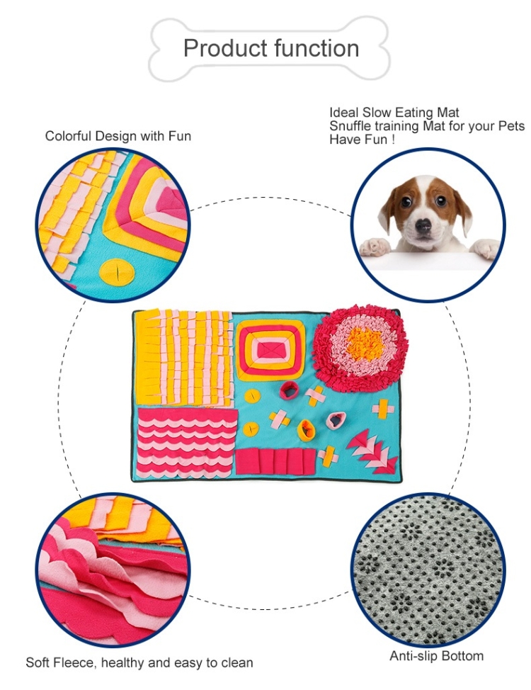 Square DogLemi Snuffle Mat & Slow Feeder Mat - Clean Run