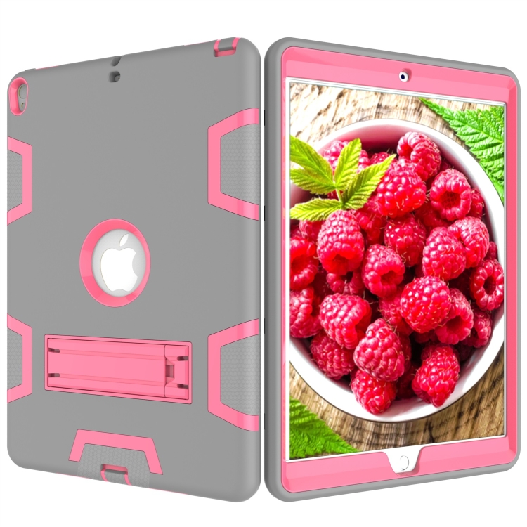 Contrast Color Silicone + PC Shockproof Case for iPad Air 2019 10.5 inch / Pro 10.5 inch, with Holder Contrast Color Silicone + PC Shockproof Case for iPad Air 2019 10.5 inch / Pro 10.5 inch, with Holder
