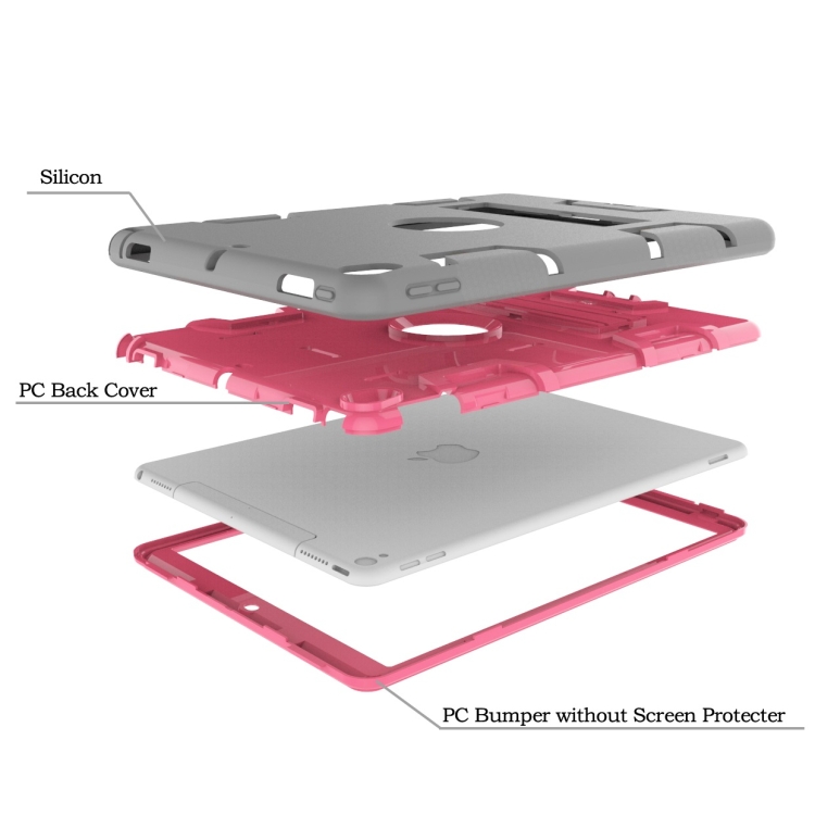 Contrast Color Silicone + PC Shockproof Case for iPad Air 2019 10.5 inch / Pro 10.5 inch, with Holder Contrast Color Silicone + PC Shockproof Case for iPad Air 2019 10.5 inch / Pro 10.5 inch, with Holder