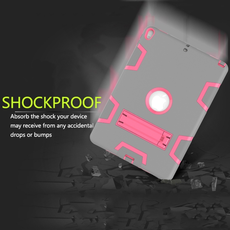 Contrast Color Silicone + PC Shockproof Case for iPad Air 2019 10.5 inch / Pro 10.5 inch, with Holder Contrast Color Silicone + PC Shockproof Case for iPad Air 2019 10.5 inch / Pro 10.5 inch, with Holder