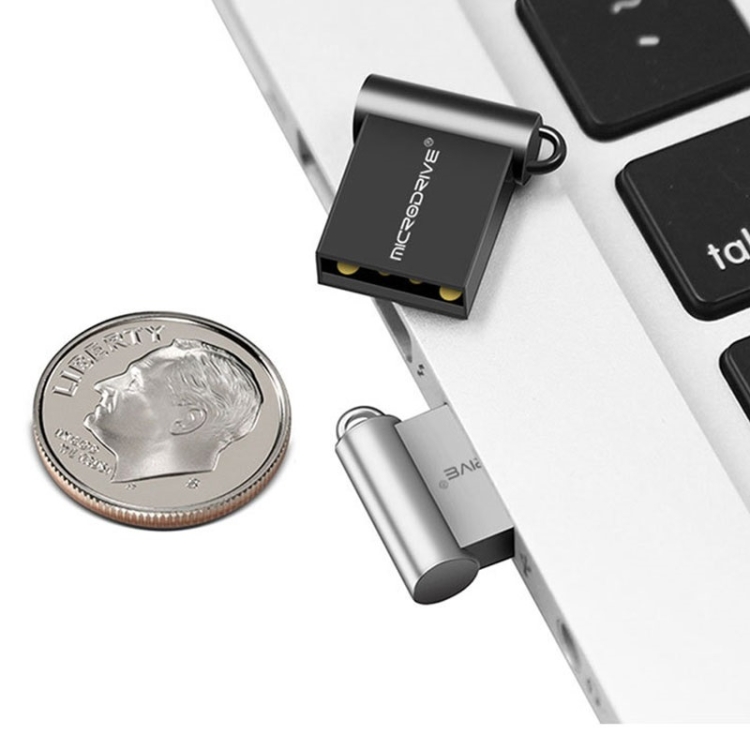 MicroDrive 8GB USB 2.0 메탈 미니 USB 플래시 드라이브 U 디스크 (골드)
