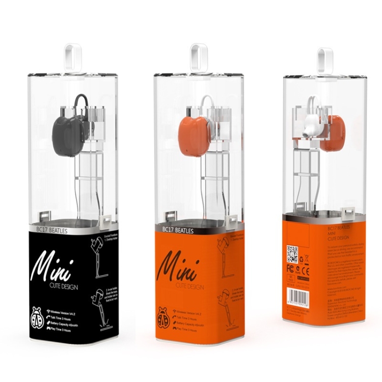 Borofone BC17 Beatle Style Mini Wireless Bluetooth In-ear Headset Earphone (Orange) Borofone BC17 Beatle Style Mini Wireless Bluetooth In-ear Headset Earphone (Orange)