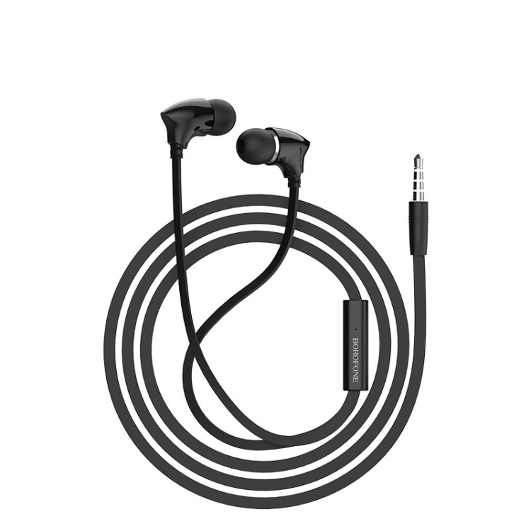 Borofone BM26 3.5mm Musical Line Control In-ear Business Earhones Headset with Mic (Black) Borofone BM26 3.5mm Musical Line Control In-ear Business Earhones Headset with Mic (Black)