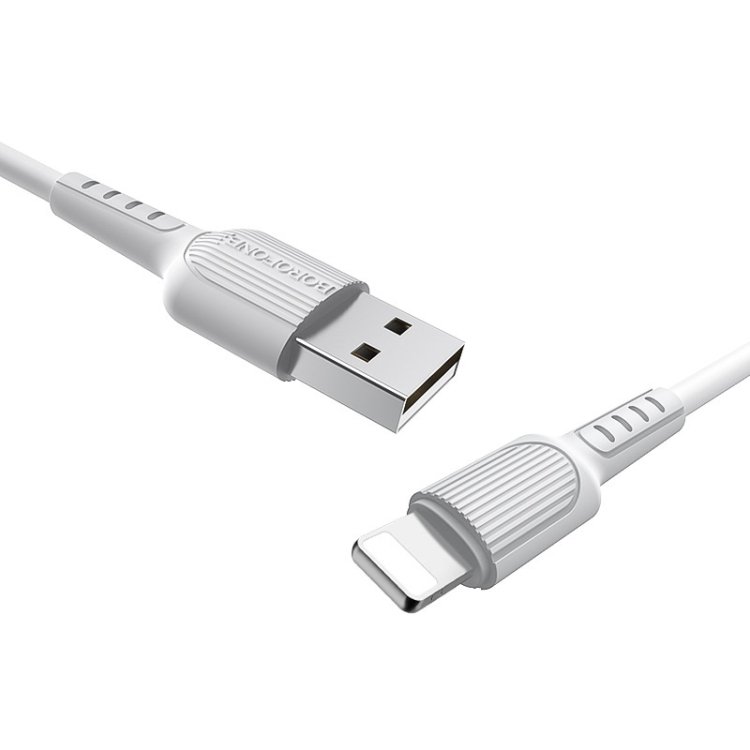 Borofone BX16 1m 2A 8 Pin to USB Charging Data Cable for iPhone XS Max / XR / XS / X, iPad (White) Borofone BX16 1m 2A 8 Pin to USB Charging Data Cable for iPhone XS Max / XR / XS / X, iPad (White)