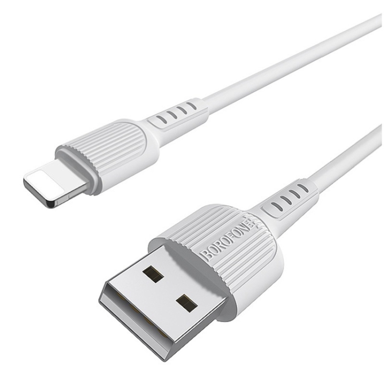 Borofone BX16 1m 2A 8 Pin to USB Charging Data Cable for iPhone XS Max / XR / XS / X, iPad (White) Borofone BX16 1m 2A 8 Pin to USB Charging Data Cable for iPhone XS Max / XR / XS / X, iPad (White)
