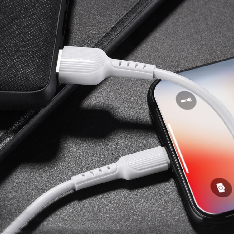 Borofone BX16 1m 2A 8 Pin to USB Charging Data Cable for iPhone XS Max / XR / XS / X, iPad (White) Borofone BX16 1m 2A 8 Pin to USB Charging Data Cable for iPhone XS Max / XR / XS / X, iPad (White)