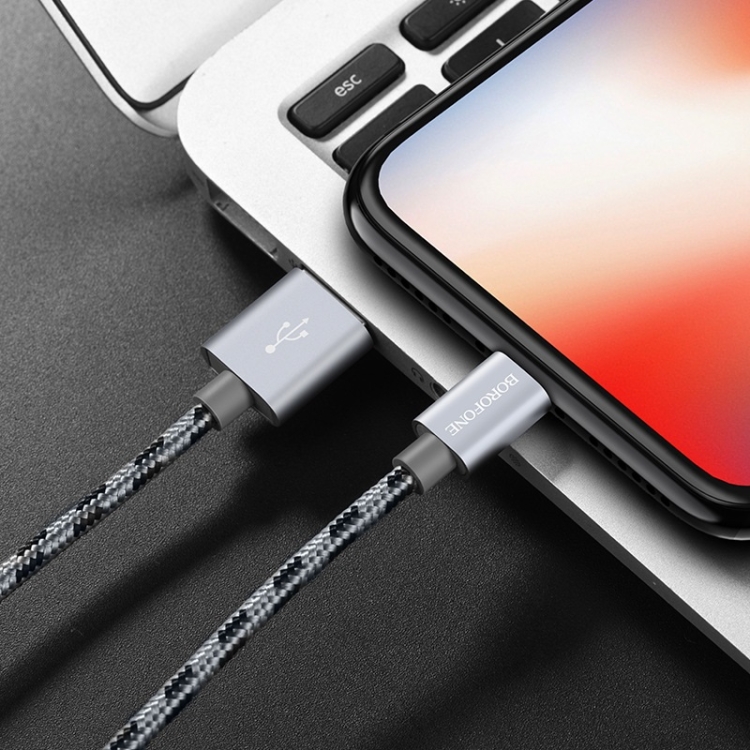 Borofone BX24 Ring Current 8 Pin to USB Weave Charging Data Cable for iPhone X, iPhone 8 & 8 Plus, iPhone 7 & 7 Plus, iPhone 6 & 6s, iPhone 6 Plus & 6s Plus (Gold) Borofone BX24 Ring Current 8 Pin to USB Weave Charging Data Cable for iPhone X, iPhone 8 & 8 Plus, iPhone 7 & 7 Plus, iPhone 6 & 6s, iPhone 6 Plus & 6s Plus (Gold)
