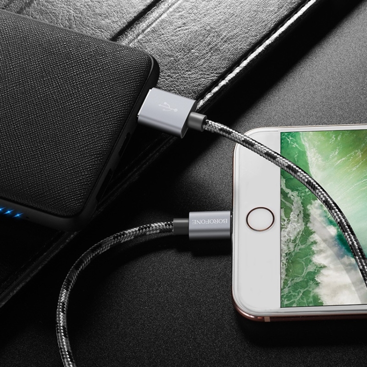 Borofone BX24 Ring Current 8 Pin to USB Weave Charging Data Cable for iPhone X, iPhone 8 & 8 Plus, iPhone 7 & 7 Plus, iPhone 6 & 6s, iPhone 6 Plus & 6s Plus (Gold) Borofone BX24 Ring Current 8 Pin to USB Weave Charging Data Cable for iPhone X, iPhone 8 & 8 Plus, iPhone 7 & 7 Plus, iPhone 6 & 6s, iPhone 6 Plus & 6s Plus (Gold)