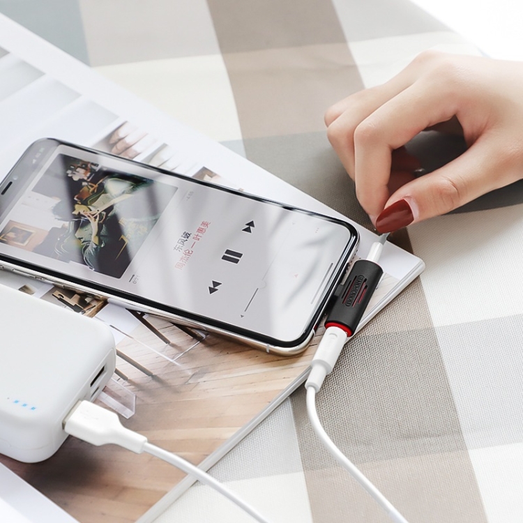 Borofone BV7 3.5mm + 8 Pin to 8 Pin Charging & Music Digital Audio Mini Converter