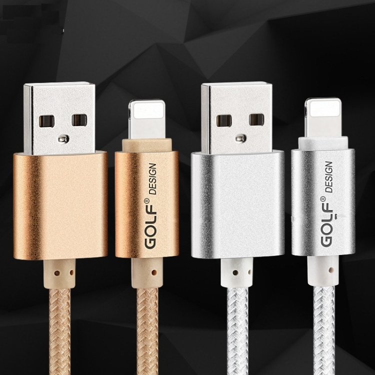 GOLF GC-10i 8 Pin to USB Charging Data Cable for iPhone 7 & 7 Plus, iPhone 6 & 6s, iPhone 6 Plus & 6s Plus (Gold) GOLF GC-10i 8 Pin to USB Charging Data Cable for iPhone 7 & 7 Plus, iPhone 6 & 6s, iPhone 6 Plus & 6s Plus (Gold)