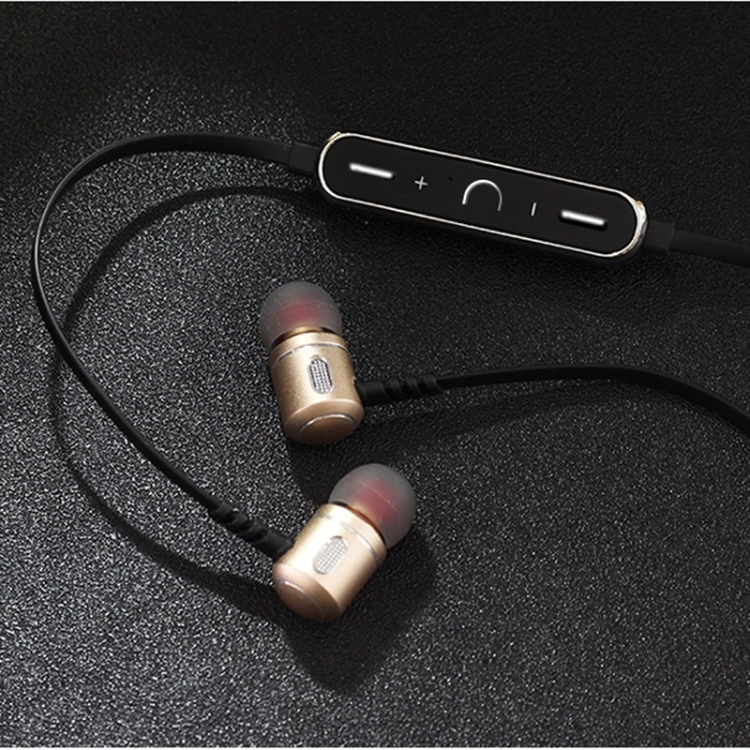 Moloke S8 Hanging Neck In-Ear Sports Bluetooth Earphone Waterproof Anti-sweat Stereo Sound Headset (Gold) Moloke S8 Hanging Neck In-Ear Sports Bluetooth Earphone Waterproof Anti-sweat Stereo Sound Headset (Gold)