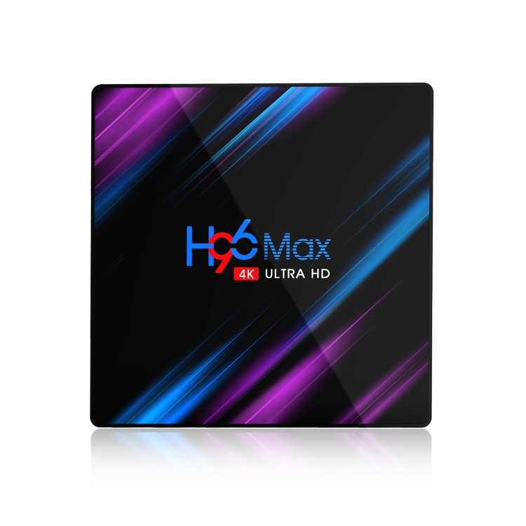 H96 Max-3318 4K Ultra HD Android TV Box con control remoto, Android 9.0, RK3318 Quad-Core 64bit Cortex-A53, WiFi 2.4G / 5G, Bluetooth 4.0, 4GB + 32GB - 3