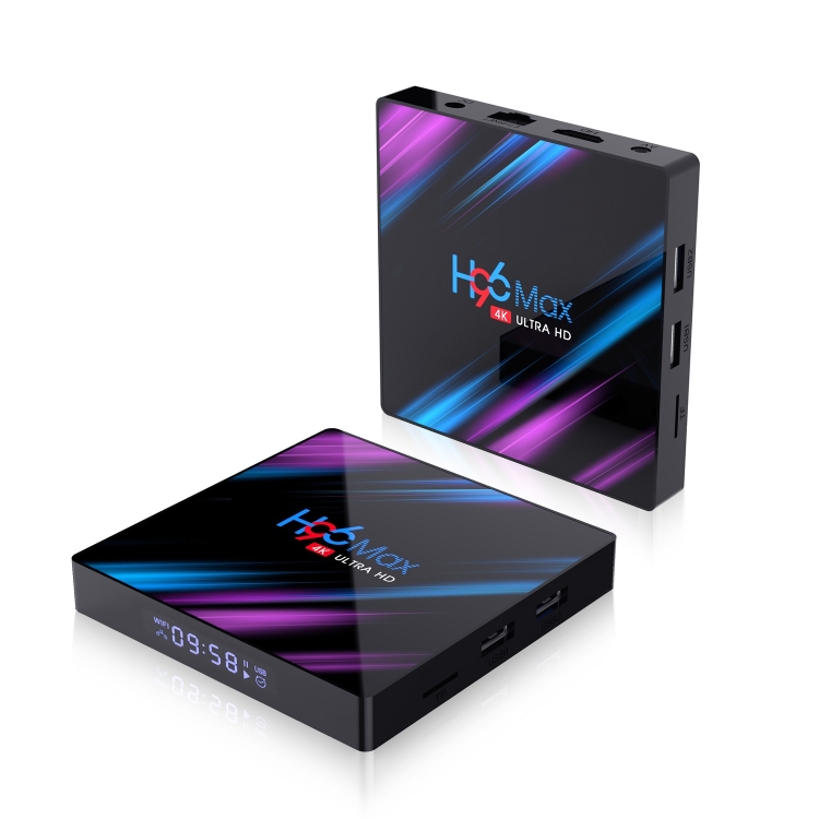 H96 Max-3318 4K Ultra HD Android TV Box con control remoto, Android 9.0, RK3318 Quad-Core 64bit Cortex-A53, WiFi 2.4G / 5G, Bluetooth 4.0, 4GB + 32GB - 7