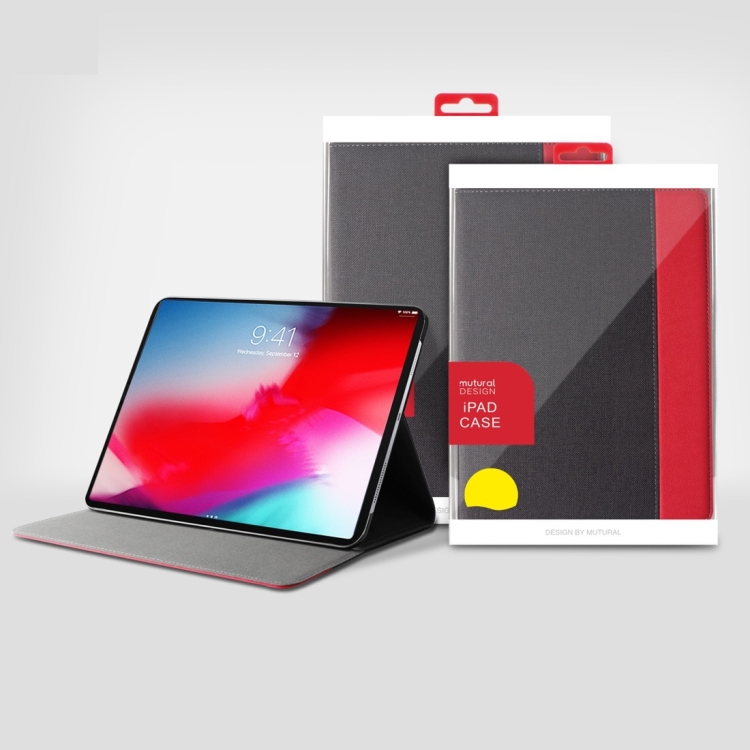 Mutural British Series Color Matching PC + Canvas PU Leather Case for iPad Pro 11 inch (2018), With Holder & Pen Slot Mutural British Series Color Matching PC + Canvas PU Leather Case for iPad Pro 11 inch (2018), With Holder & Pen Slot