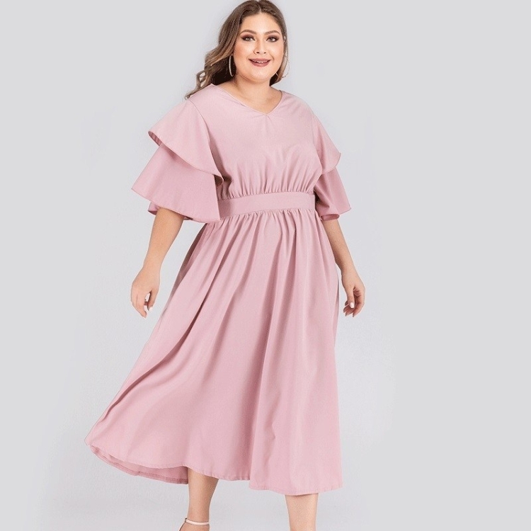 Double layer dress outlet with sleeves